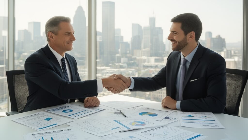 risk management and insurance planning hero banner professional meeting